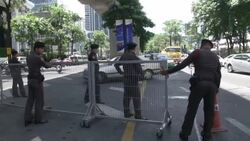 Bangkok Bombing Investigation at Erawan Shrine Stock Footage