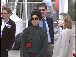 Dedication of Sherry Lansing's Footprints Stock Footage