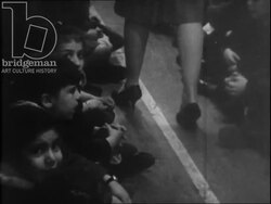 School children are taught emergency exercisis, USA, c.1960 - clip from 1960s Cold War educational film Stock Footage