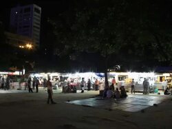 Group of people in the market  Stock Footage