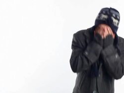 young adult sneezing Stock Footage