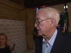 INTERVIEW - Sir Michael Caine on his career and his best summer ever at A Night Out Withâ€¦ Sir Michael Caine Stock Footage
