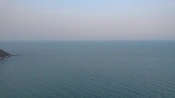 Aerial view sea and beach Stock Footage