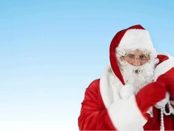 Santa Claus congratulates Stock Footage