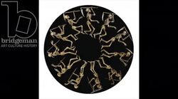 Animated 19th century phenakistoscope with grim reaper dancing Stock Footage