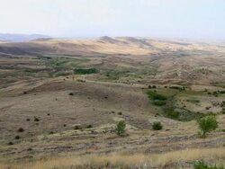 Yerevan, Erebuni castle, view of the hills around the castle Stock Footage