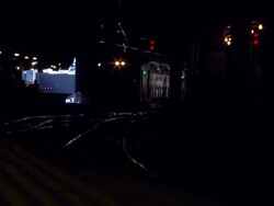 Passenger train approaching Penn Station platform News Clip