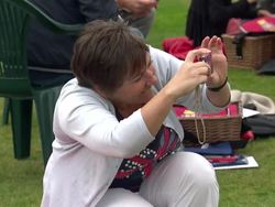 Public enjoying picnic at Buckingham Palace News Clip