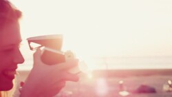 Couple taking photos Stock Footage