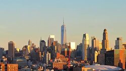 One World Trade Center Time Lapse - Sunrise Sunset Stock Footage