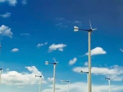 White wind turbine. Stock Footage