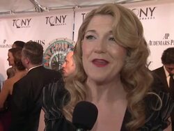 INTERVIEW:Victoria Clark shares what she is wearing,Â talks about what it means to celebrate the Tonys & be nominated. Stock Footage