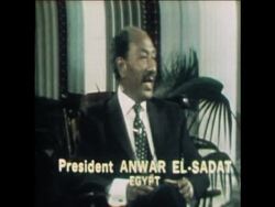 SYND 28 2 77 INTERVIEW WITH PRESIDENT SADAT ABOUT SOVIET ARMS News Clip