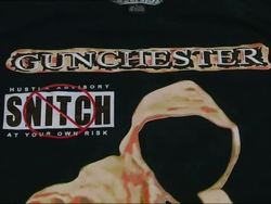 Gunchester' t-shirt on display News Clip