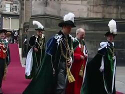 Queen Elizabeth attends order of the Thistle in Edinburgh News Clip