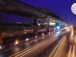 City traffic Time lapse at dusk. Stock Footage