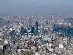 AERIAL London Gherkin / London, UK Stock Footage