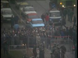 Fall of the Berlin Wall: East Germans go West Stock Footage