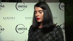 INTERVIEW - Crystal Renn talks about everyone's right to freedom at UNITAS 2nd Annual Gala Against Human Trafficking Stock Footage