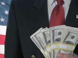 Bailout. Money from US Government. Business, recession, depression, stimulus plan. Stock Footage