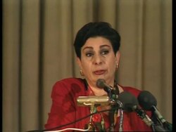 USA: WASHINGTON: PALESTINIAN SPOKESWOMAN HANAN ASHRAWI VISIT News Clip