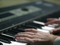 Outdoor Orchestra - Keyboard Stock Footage