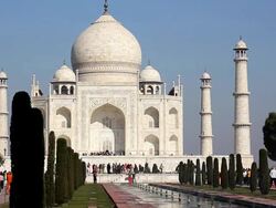 Taj Mahal in Agra, India Stock Footage