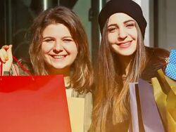 HD: Best Friends Shopping Stock Footage