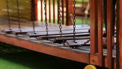 Playground in a park Stock Footage