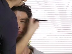 Man Make Up Timelapse Stock Footage