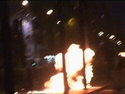 Protesters and police continue to face off into night Instructional Video