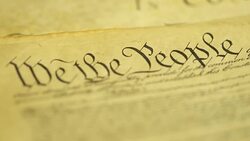 US Constitution - We The People Stock Footage