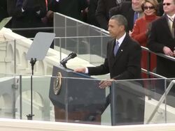 Barack Obama Sworn Into Office for Second Term Stock Footage