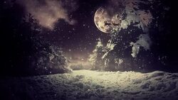 Flying Santa Claus on Christmas Night. Stock Footage