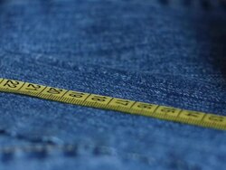 Garment making, cutting cloth. Stock Footage