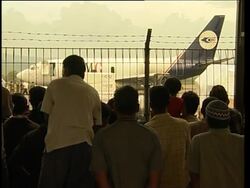 USS Lincoln, crashed plane moved, Banda Aceh Instructional Video