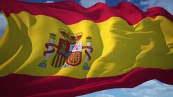 Spanish Flag Stock Footage