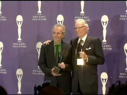 21st Annual Rock and Roll Hall of Fame Induction Ceremony press room Stock Footage