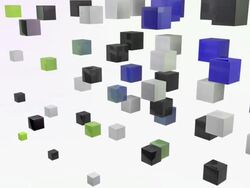 Abstract Blocks Wave - Rainbow Change (Full HD) Stock Footage