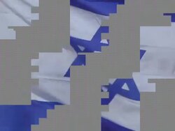 Israeli Flag blowing in the wind Stock Footage