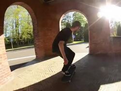 A skateboarder doing a trick. - 1920x1080 Stock Footage