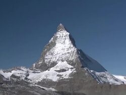 Matterhorn mountain in the Pennine Alps, Switzerland Stock Footage