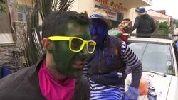 Greeks Toss Flour at Each Other For Carnival Endd News Clip