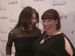 Lane Bryant SVP & Chief Marketing Officer Liz Crystal and Carnie Wilson  at Lane Bryant 34th Street Flagship Store Opening Party Stock Footage