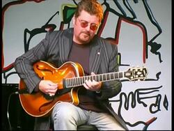 Jazz guitarist Martin Taylor performing, France Stock Footage