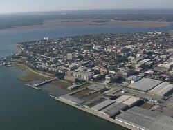 WS AERIAL View of Charleston city / South Carolina, United States Stock Footage