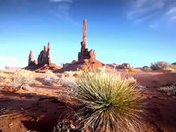 WS POV View of Monument Valley / Monument Valley Navajo Tribal Park, Arizona, United States  Stock Footage