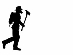 Running Fireman Stock Footage