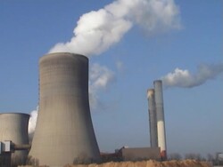 Coal Power Plant vs. Pollution Stock Footage