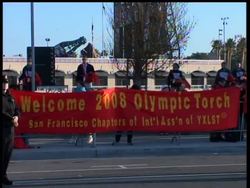 Before dawn Wednesday, supporters of China's role as host of the Olympic games gathered on San Francisco's waterfront News Clip